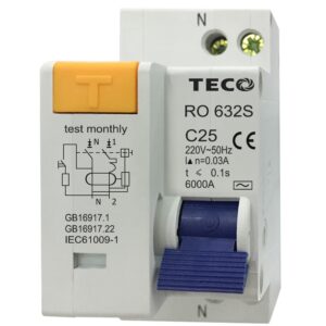 Cầu dao chống rò (RCBO) RO-632S 1P+N 25A 6kA